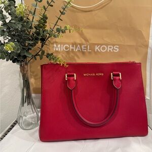 Michael Kors Cherry Red Satchel